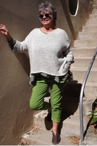 Pantalon Thèo tilleul et pull Hubert