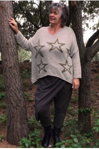 Sarouel choco Stan et pull Stella