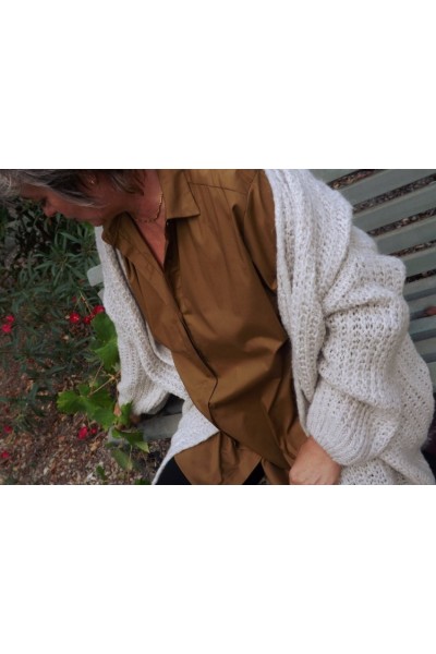 Gilet loose grande taille Guillaume mastic
