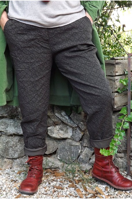 Pantalon grande taille Georges arabica