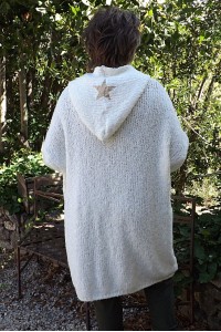 Gilet long Sébastien grande taille crème et pantalon Horace