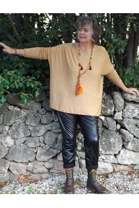 Pull léger Louis grande taille savane et pantalon Karl