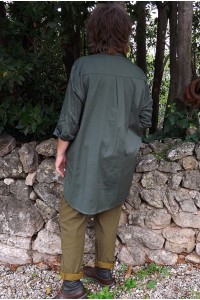 Chemise Oversize vert forêt et pantalon Tim 2 véronèse