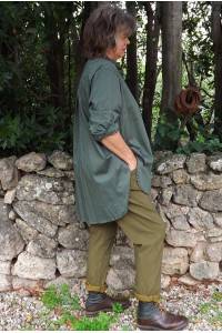 Chemise Oversize vert forêt et pantalon Tim 2 véronèse