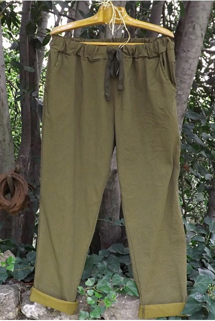 Pantalon grande taille Tim 2 vert véronèse