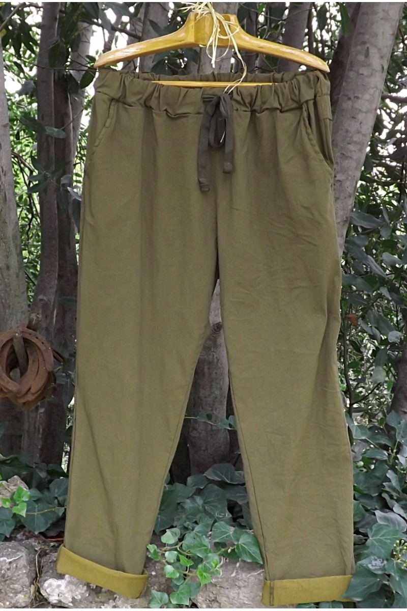 Pantalon grande taille Tim 2 vert véronèse Pantalon grande taille Tim 2 vert véronèse