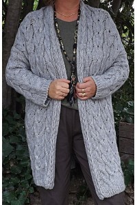 Gilet grande taille torsadé Pierre gris, pull Louison et pantalon Tim 2.