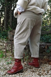 Pantalon velours grande taille Alessio mastic