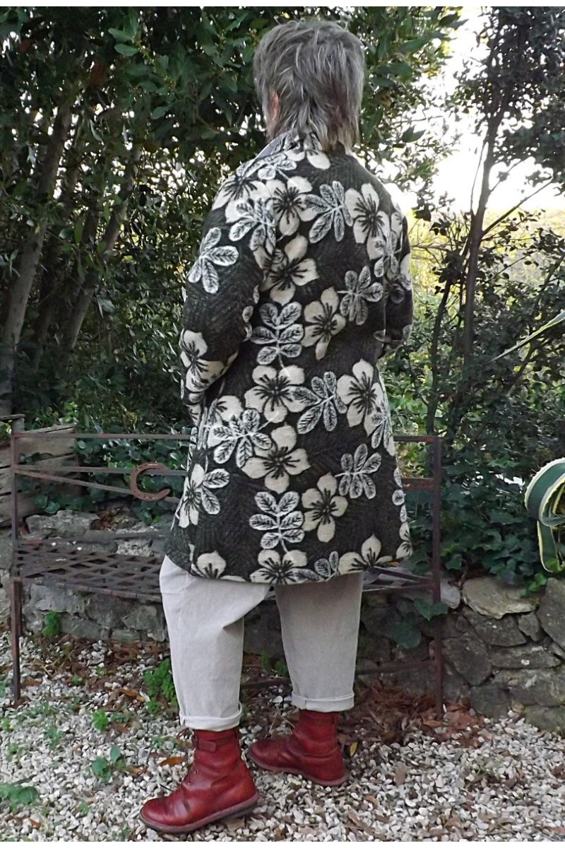 Veste en laine bouillie pour femme