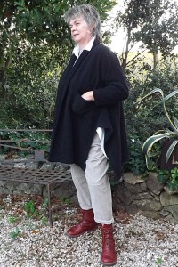 Veste laine bouillie Sarah et pantalon velours Alessio