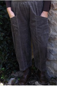 Pantalon velours grande taille Joslin anthracite