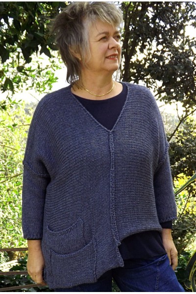 Pull léger Edouard grande taille marine et pull Alfred