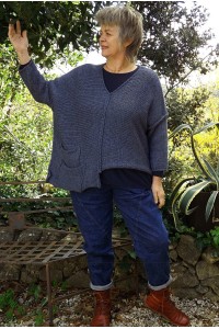 Pull original Alfred bleu jean, pull Edouard marine et jean Jeff