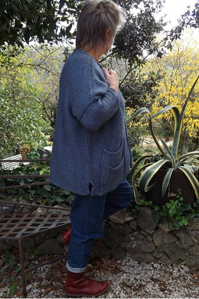 Pull original Alfred bleu jean, pull Edouard marine et jean Jeff