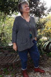 Pull original Alfred gris cendré et jean Jeff