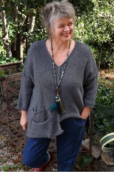 Pull original Alfred gris cendré