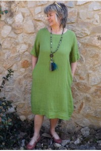 Robe lin Léa acacia