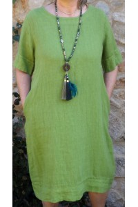Robe lin Léa acacia