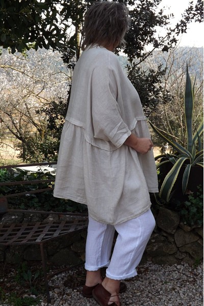 Tunique lin grande taille Colette lin et pantalon lin Gabriel 