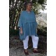 Tunique lin grande taille Colette bleu bahamas et pantalon lin Gabriel.