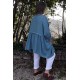 Tunique lin grande taille Colette bleu bahamas et pantalon lin Gabriel.