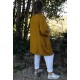 Tunique lin grande taille Romane miel et pantalon lin Gabriel