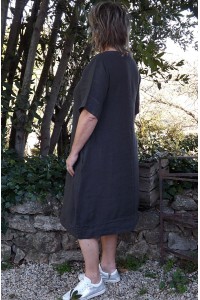 Robe lin Léa anthracite