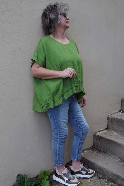 Top lin grande taille Claudio acacia et jean Ricco