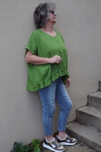 Top lin grande taille Claudio acacia et jean Ricco