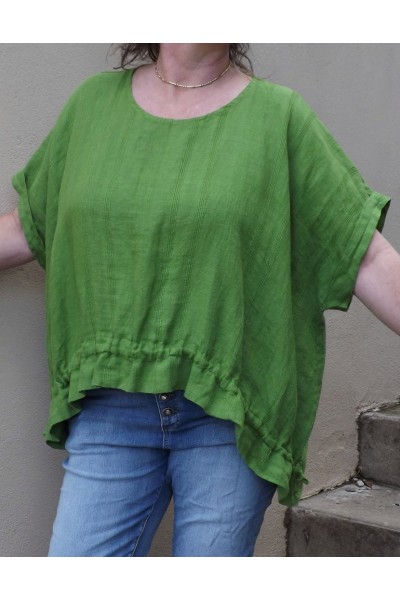 Top lin grande taille Claudio acacia et jean Ricco