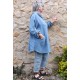 Tunique lin grande taille Madeline bleu jean et pantalon Anselme clair