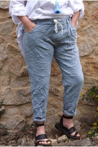 Pantalon grande taille Anselme clair.