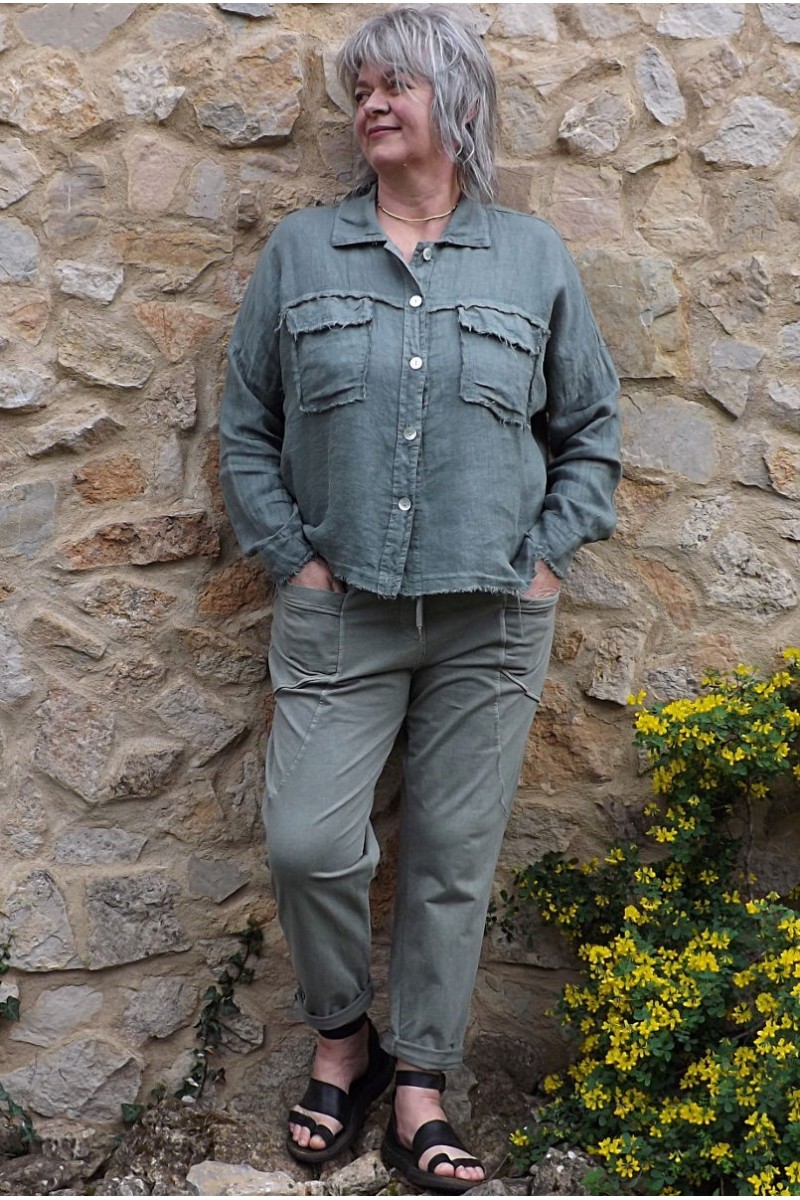 Veste cargo kaki femme 2025