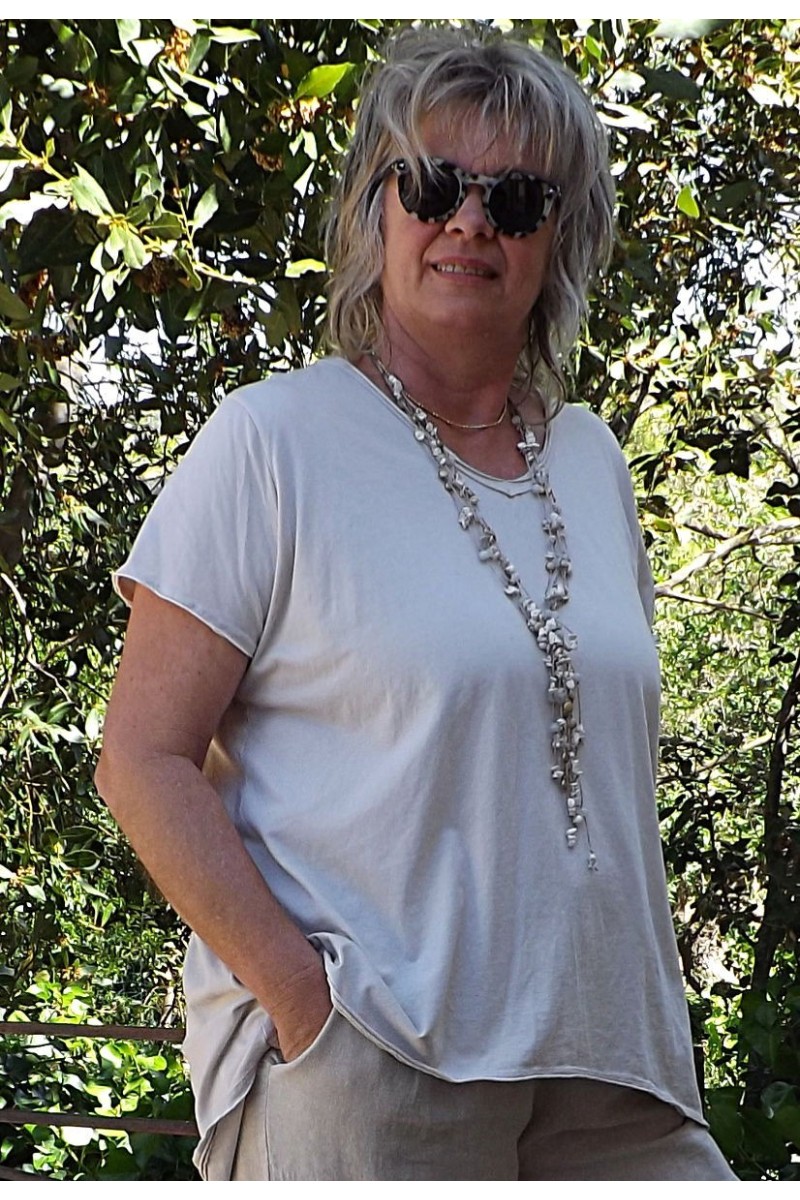 T-Shirt grande taille Paulin beige et pantalon Antoine