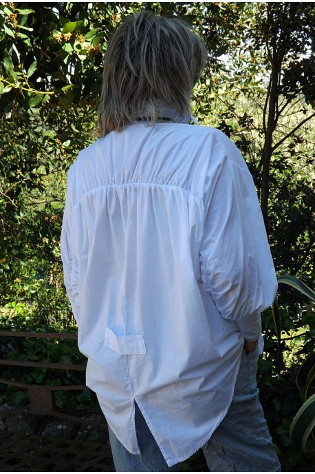 Chemise Eugénie blanche et pantalon Anselme