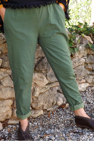 Pantalon grande taille Tim 2 fougère.