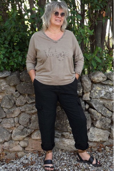 T-Shirt manches longues Vintage et pantalon cargo Arnold
