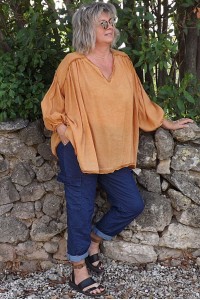 Blouse Oversize Valentine orangette et pantalon cargo Arnold