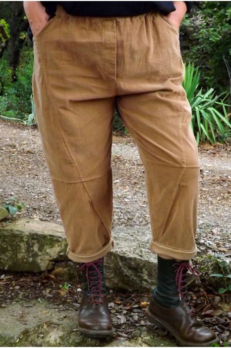 Pantalon velours grande taille Alessio savane