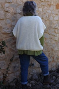 Pull sans manche Raphaël crème, pull Auguste et cargo Arnold