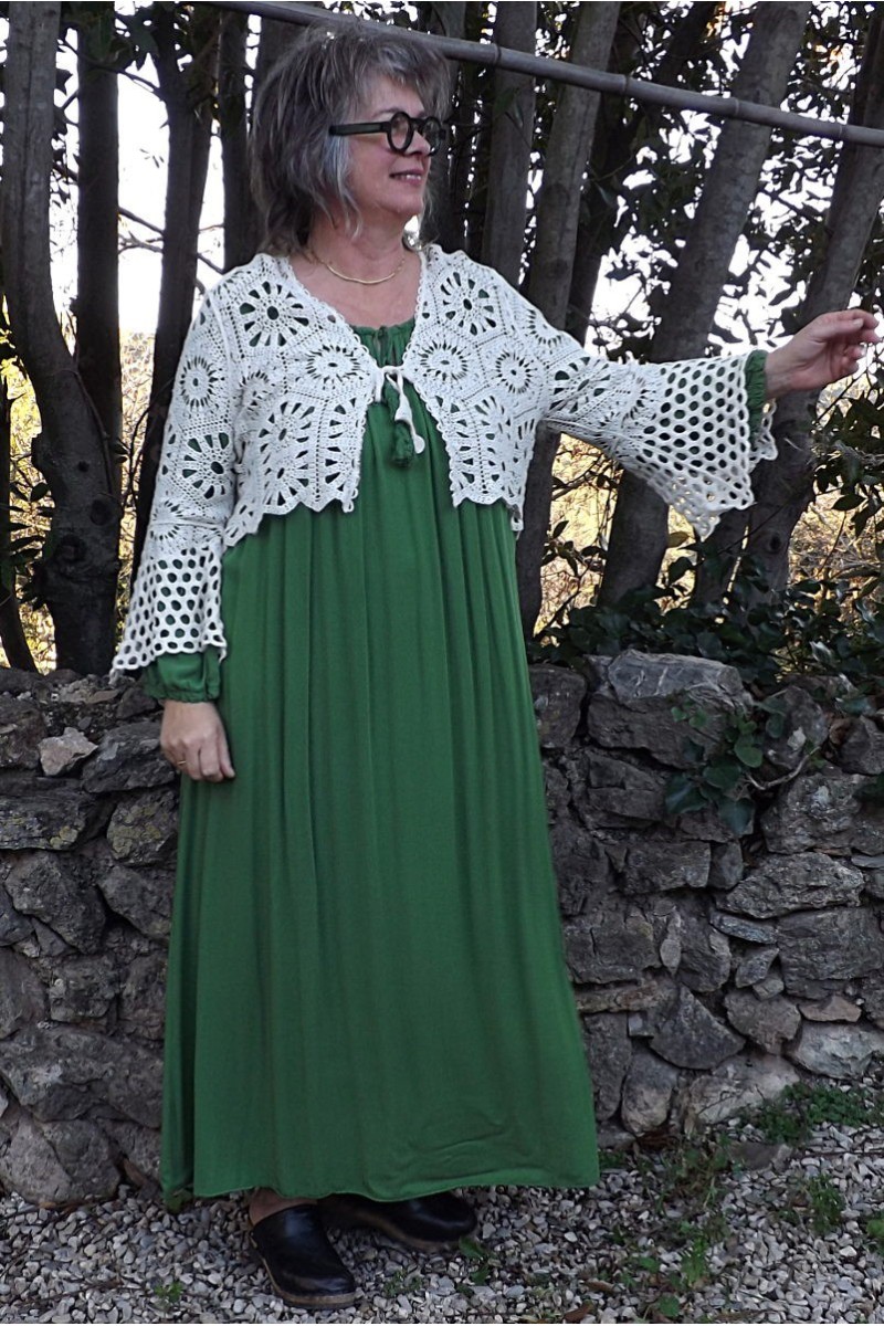 Gilet Blanc Femme En Crochet Laine - Taille Unique - Vintage - Neuf Sans étiquettes