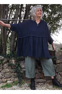 Pantalon lin Omer kaki et tunique lin Colette