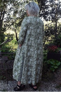 Robe longue lin Rosaline olive