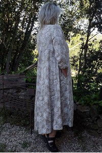 Robe longue lin Rosaline taupe