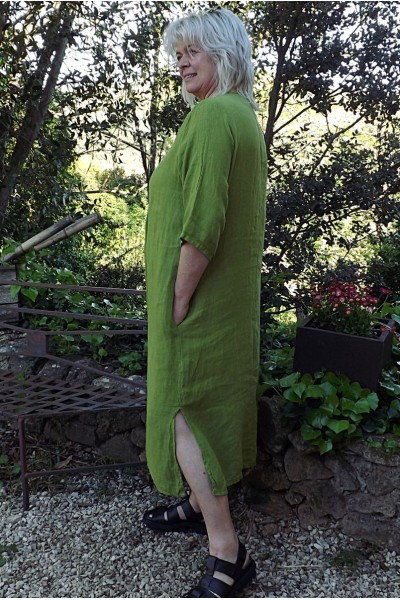 Robe longue lin Tania acacia