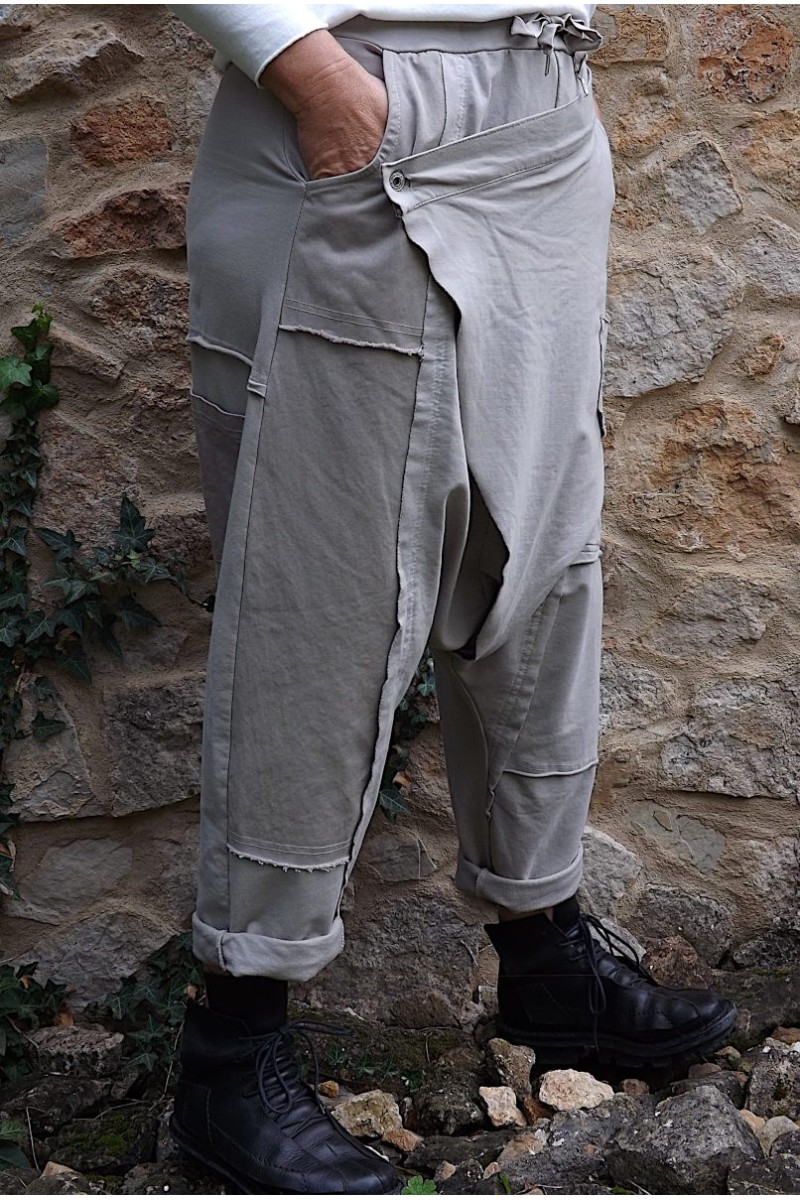 Sarouel Lola Espeleta En Voile De Coton Gris - Taille S10, Neuf