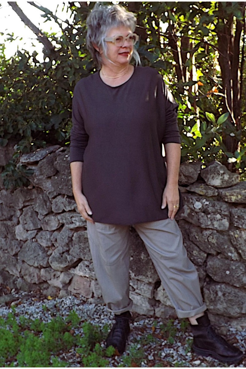 Pull Léger choco Grande Taille Femme - Angora et Laine Doux et Élégant