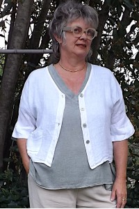 Veste lin Clotilde et tee-shirt Marcel