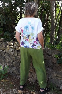 Pantalon en Lin Grande Taille avec Grandes Poches – Confort & Élégance