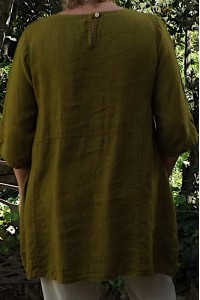 Tunique en Lin Femme – Manches 3/4, 2 Poches | Élégance Naturelle.